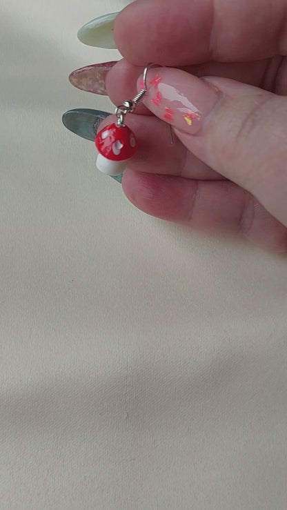 Mini Mushroom Earrings