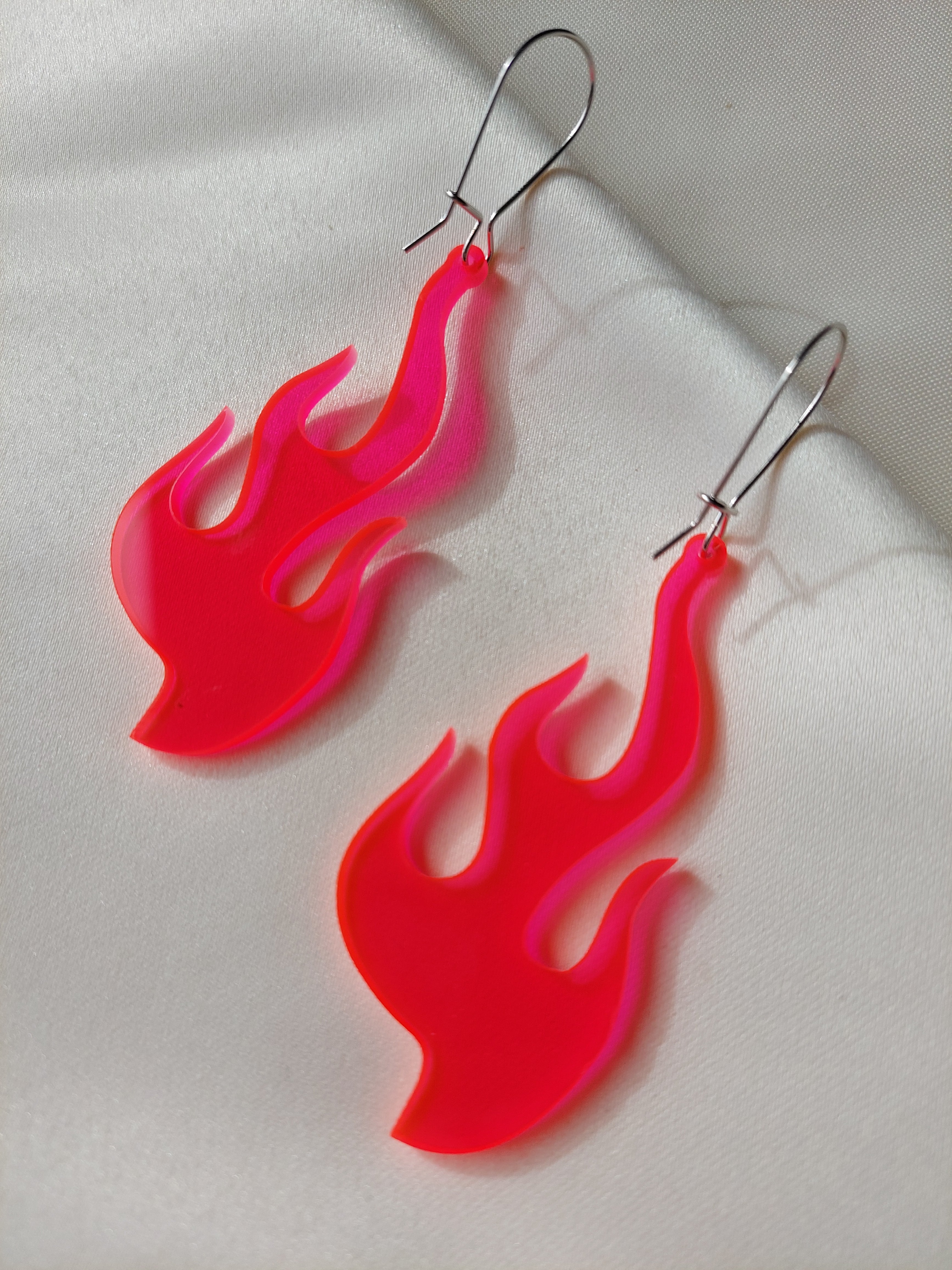 Red flame deals earrings